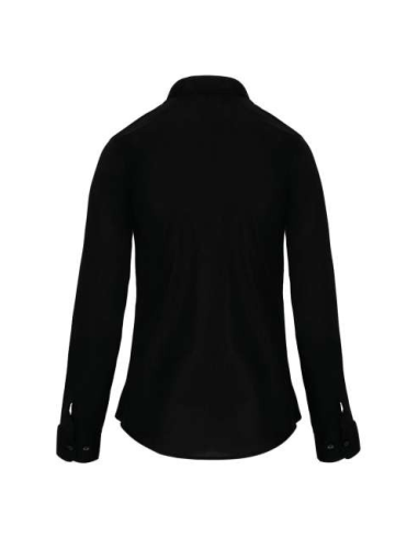LADIES' LONG-SLEEVED MANDARIN COLLAR SHIRT
