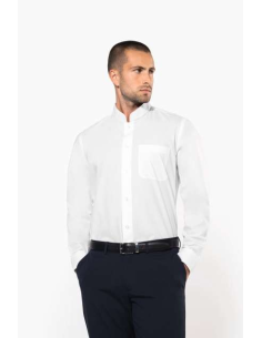 MEN'S LONG-SLEEVED MANDARIN COLLAR SHIRT
