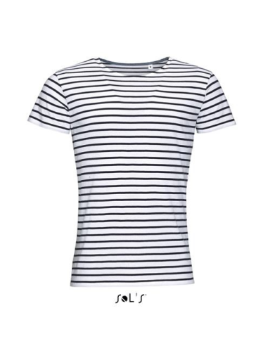 SOL'S MILES MEN - ROUND NECK STRIPED T-SHIRT