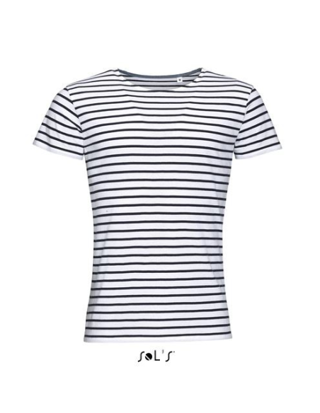 SOL'S MILES MEN - ROUND NECK STRIPED T-SHIRT