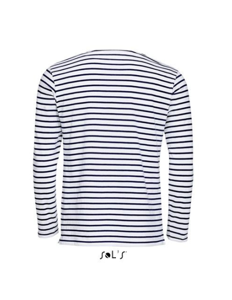 SOL'S MARINE MEN - LONG SLEEVE STRIPED T-SHIRT