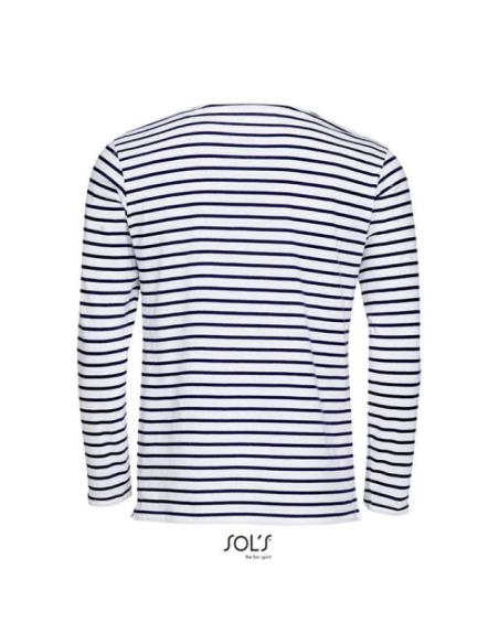 SOL'S MARINE MEN - LONG SLEEVE STRIPED T-SHIRT