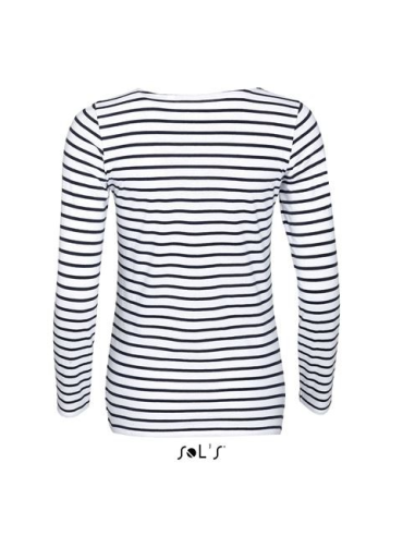 SOL'S MARINE WOMEN - LONG SLEEVE STRIPED T-SHIRT