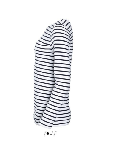 SOL'S MARINE WOMEN - LONG SLEEVE STRIPED T-SHIRT