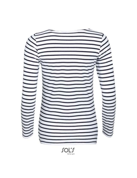 SOL'S MARINE WOMEN - LONG SLEEVE STRIPED T-SHIRT