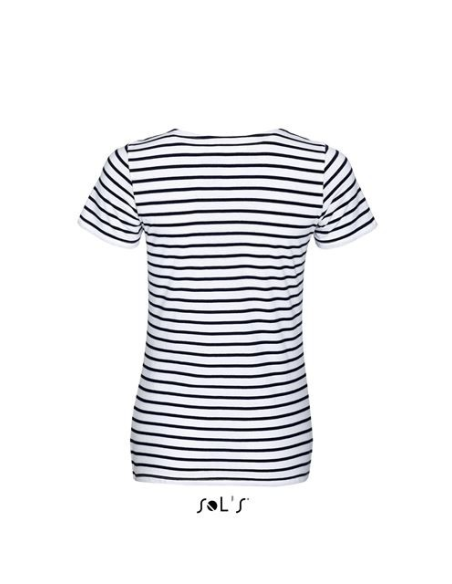 SOL'S MILES WOMEN - ROUND NECK STRIPED T-SHIRT