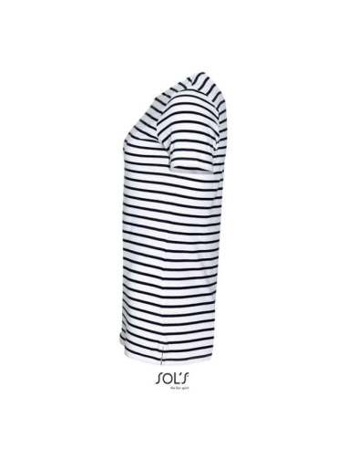 SOL'S MILES WOMEN - ROUND NECK STRIPED T-SHIRT