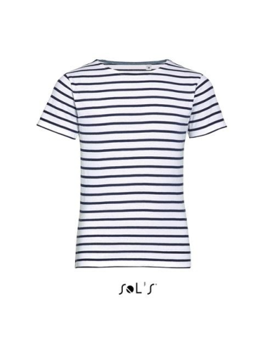 SOL'S MILES KIDS' - ROUND NECK STRIPED T-SHIRT
