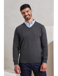MEN'S KNITTED V-NECK SWEATER