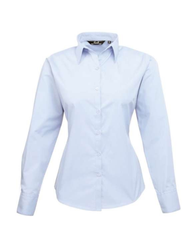 WOMEN'S LONG SLEEVE POPLIN BLOUSE
