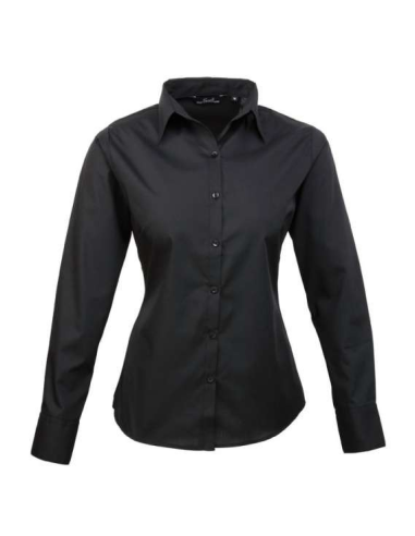 WOMEN'S LONG SLEEVE POPLIN BLOUSE