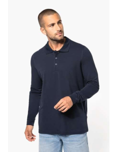 MEN'S LONG-SLEEVED PIQUÉ POLO SHIRT