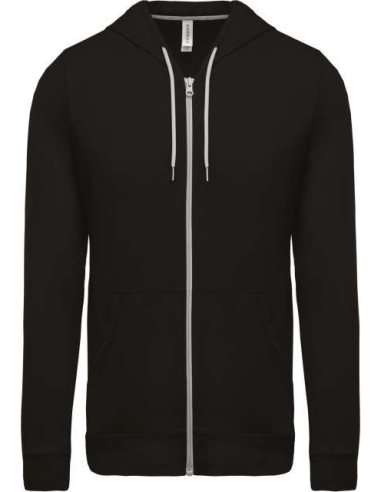 LIGHTWEIGHT COTTON HOODED SWEATSHIRT