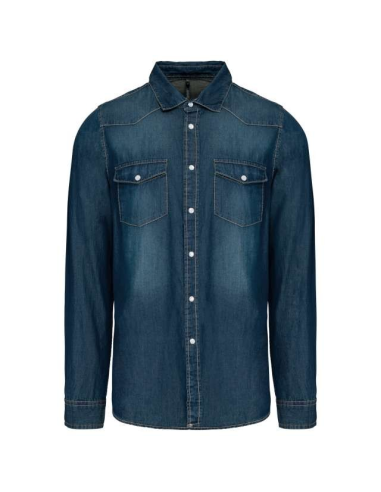 MEN'S LONG-SLEEVED DENIM SHIRT