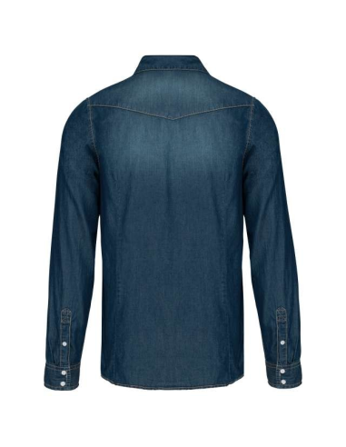 MEN'S LONG-SLEEVED DENIM SHIRT