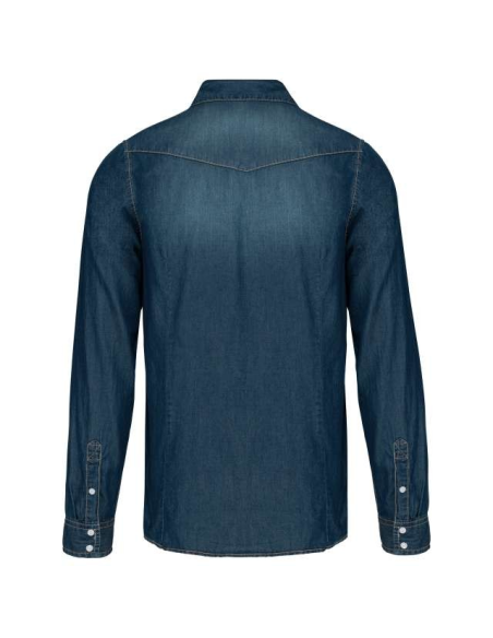 MEN'S LONG-SLEEVED DENIM SHIRT