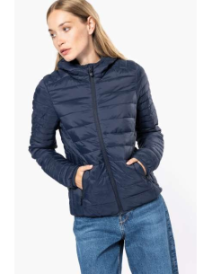 LADIES' LIGHTWEIGHT HOODED PADDED JACKET