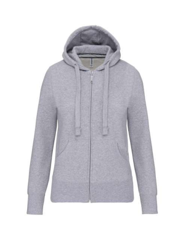 LADIES' FULL ZIP HOODED SWEATSHIRT