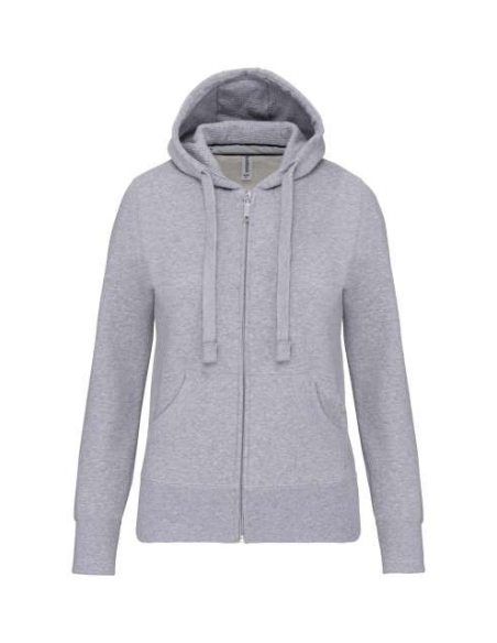 LADIES' FULL ZIP HOODED SWEATSHIRT
