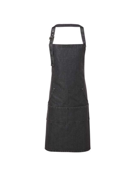 JEANS STITCH DENIM BIB APRON