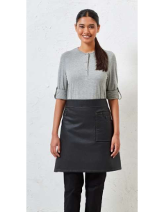 'DIVISION' WAXED LOOK DENIM WAIST APRON