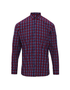'SIDEHILL' CHECK - MEN'S LONG SLEEVE COTTON SHIRT