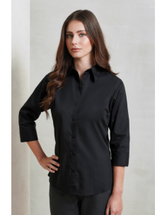 WOMEN'S POPLIN 3/4 SLEEVE BLOUSE