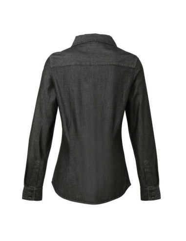 WOMEN'S JEANS STITCH DENIM SHIRT