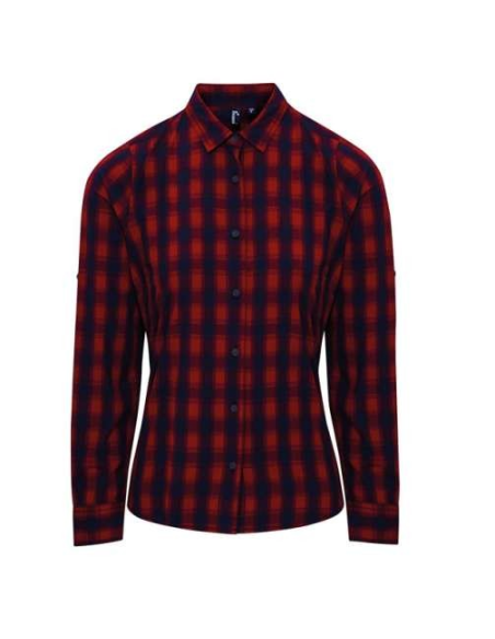 'MULLIGAN' CHECK - WOMEN'S LONG SLEEVE COTTON SHIRT