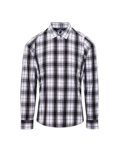 'GINMILL' CHECK - WOMEN'S LONG SLEEVE COTTON SHIRT