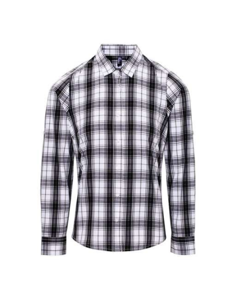'GINMILL' CHECK - WOMEN'S LONG SLEEVE COTTON SHIRT