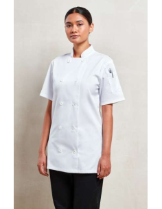 WOMEN'S SHORT SLEEVE CHEF'S JACKET