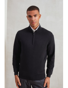 MEN'S QUARTER-ZIP KNITTED SWEATER