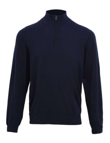 MEN'S QUARTER-ZIP KNITTED SWEATER