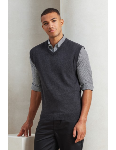 MEN'S V-NECK SLEEVELESS SWEATER