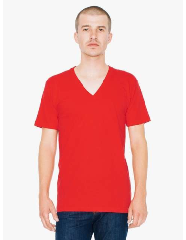 UNISEX FINE JERSEY V-NECK T-SHIRT