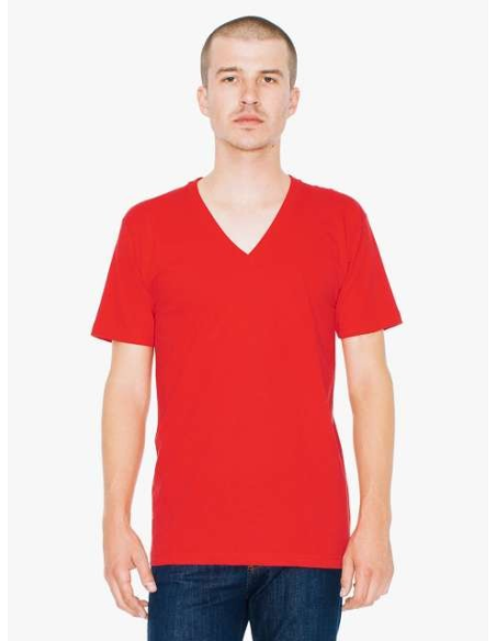 UNISEX FINE JERSEY V-NECK T-SHIRT