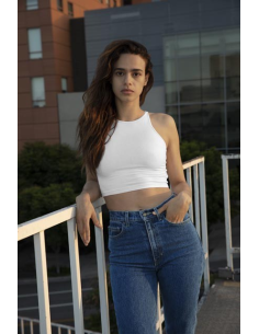 WOMEN'S COTTON SPANDEX CROP TANK