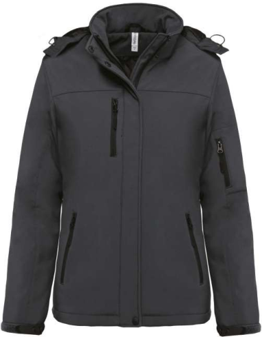LADIES’ HOODED SOFTSHELL LINED PARKA
