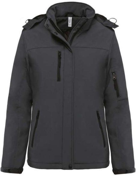 LADIES’ HOODED SOFTSHELL LINED PARKA