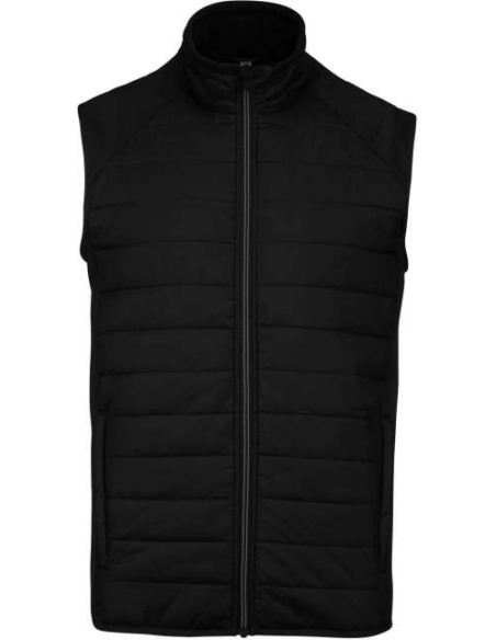 DUAL-FABRIC SLEEVELESS SPORTS JACKET