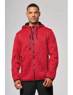 MEN'S HEATHER HOODED JACKET
