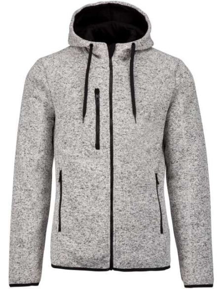 MEN'S HEATHER HOODED JACKET