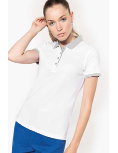 LADIES’ TWO-TONE PIQUÉ POLO SHIRT