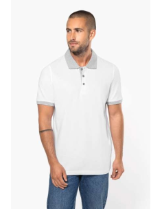 MEN'S TWO-TONE PIQUÉ POLO SHIRT