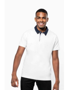 MEN'S TWO-TONE JERSEY POLO SHIRT