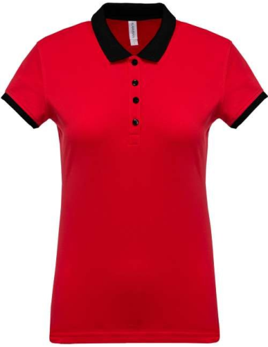 LADIES’ TWO-TONE PIQUÉ POLO SHIRT