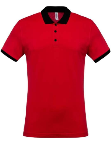 MEN'S TWO-TONE PIQUÉ POLO SHIRT