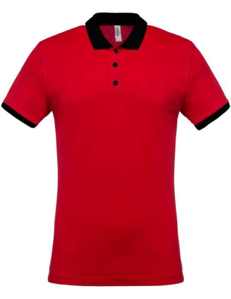 MEN'S TWO-TONE PIQUÉ POLO SHIRT
