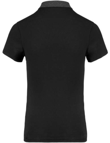 LADIES' TWO-TONE JERSEY POLO SHIRT